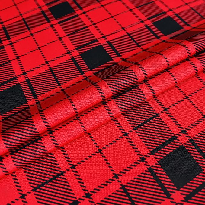 Gingham Xmas Tablecloth Fabric - Image 7