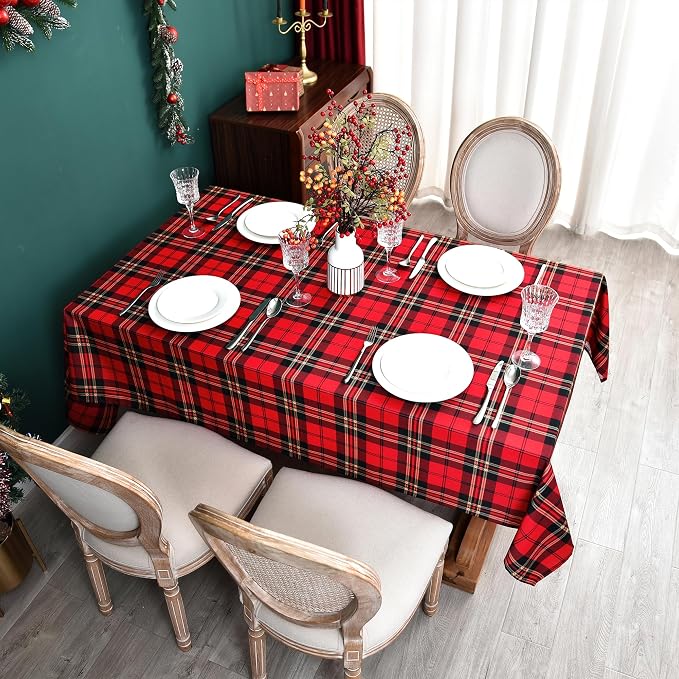 Waterproof Tartan Checkered Tablecloth Fabric - Image 8