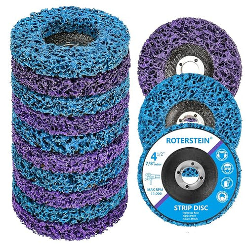 10 Pack Strip Discs Stripping Wheel 4.5 inch by ROTERSTEIN