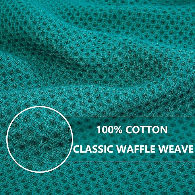 Homaxy 100% Cotton Waffle Weave Kitchen Dish Towels, Ultra Soft Absorbent Quick - Image 2