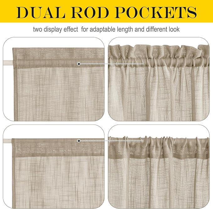 NICETOWN Sheer Back Door Curtain - Image 2