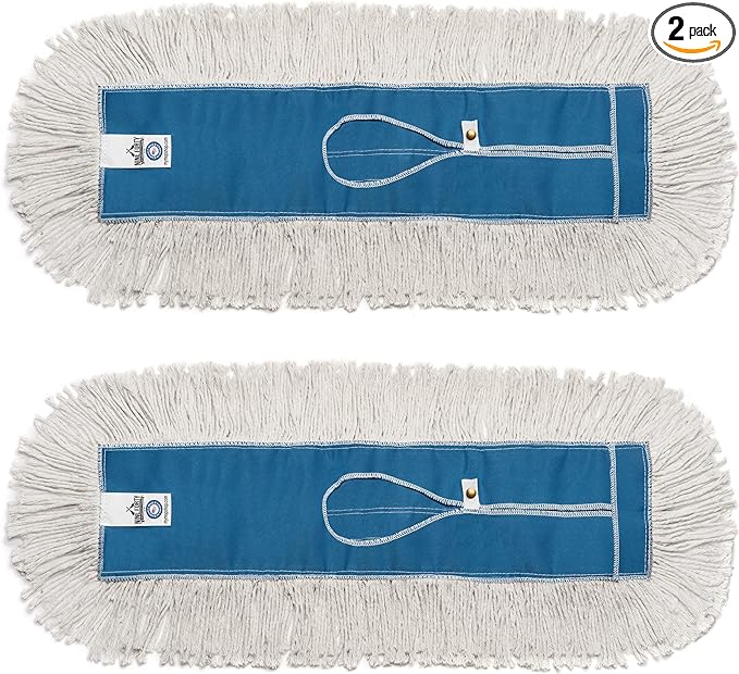 Nine Forty Industrial-Grade 24x5 Cotton Dust Mop Head Refills, Perfect by NineForty
