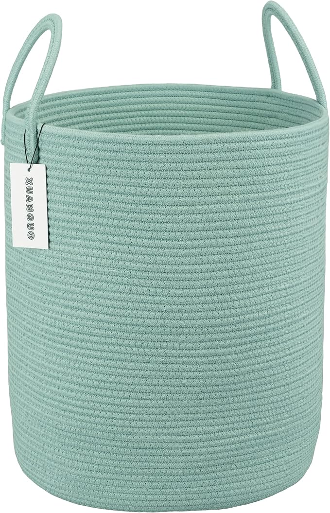 Cotton Rope Laundry Basket Hamper by XUANGUO