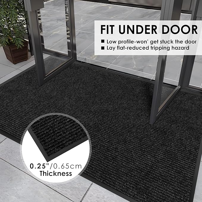 2′ x 37′ Front Door Mat Indoor Outdoor Entrance, Commercial Floor Mat Heavy - Image 4