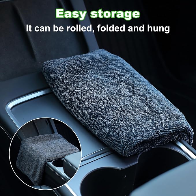 JOYMOOP Microfiber Towels for Cars, 2 Pack 63" x 29.5" Car Drying Towel - Image 8