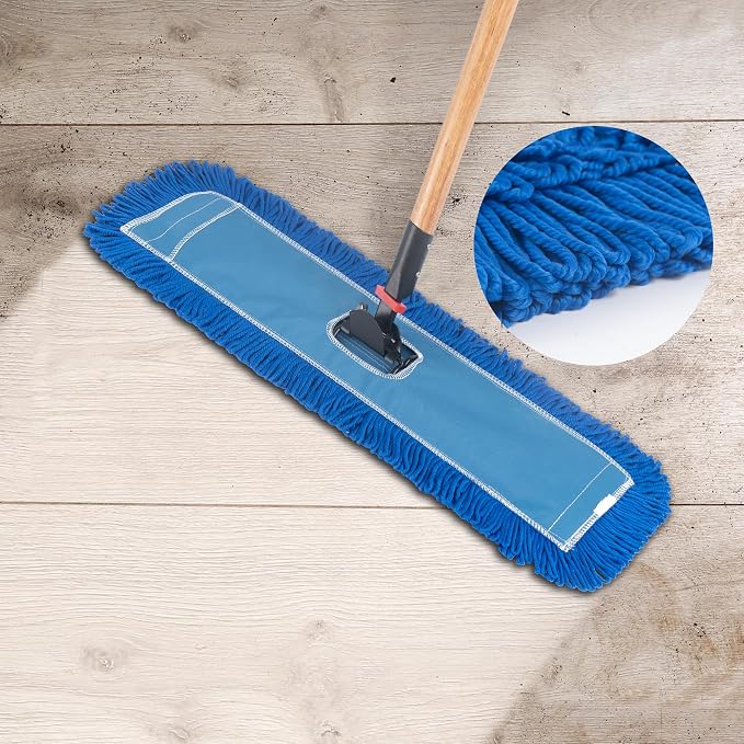 Matthew 24'' Microfiber Loop Dust Mop Washable Commercial&Residential Heavy - Image 5