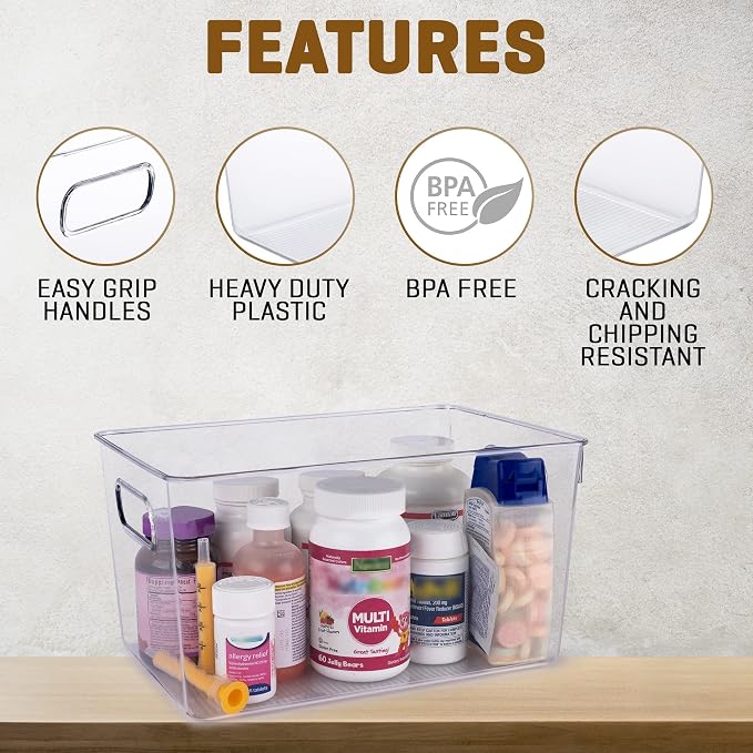 Clear Plastic Storage Bins - Image 2