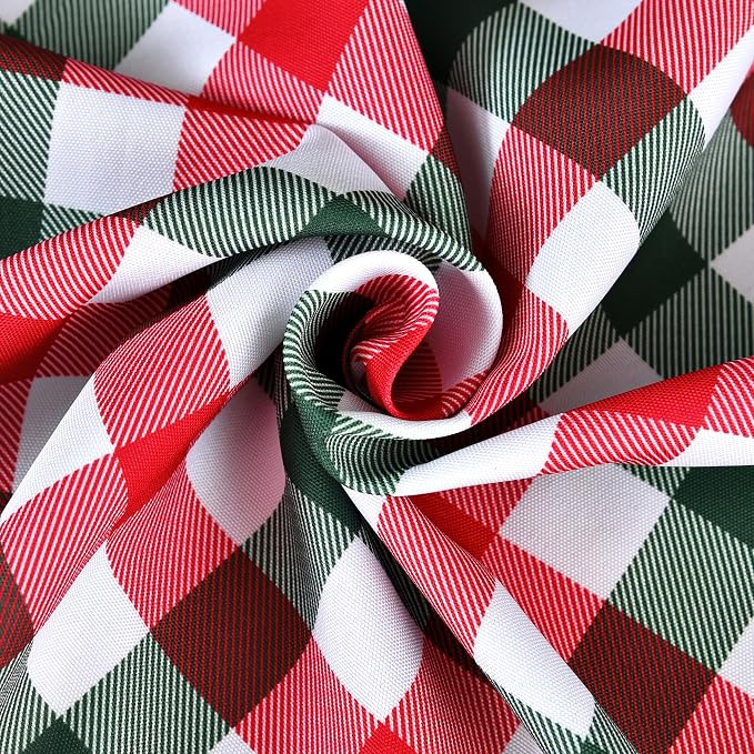 Waterproof Christmas Plaid Tablecloth Fabric - Image 9