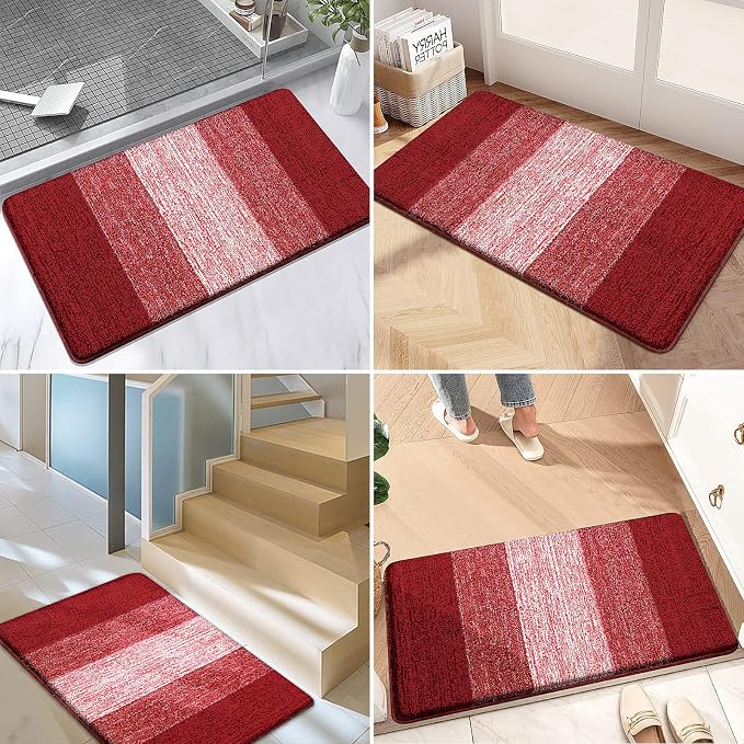 Kitinjoy Indoor Outdoor Door Mat, 30x17 Non-Slip Absorbent Dirt Trapper - Image 6