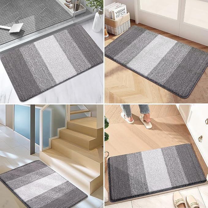 Kitinjoy Indoor Outdoor Door Mat, 30x17 Non-Slip Absorbent Dirt Trapper - Image 6