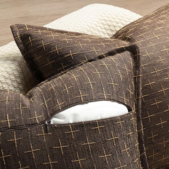 ZWJD Pillow Covers 20x20 Set of 2 Soft Polyester Textured Pillow Covers - Image 3