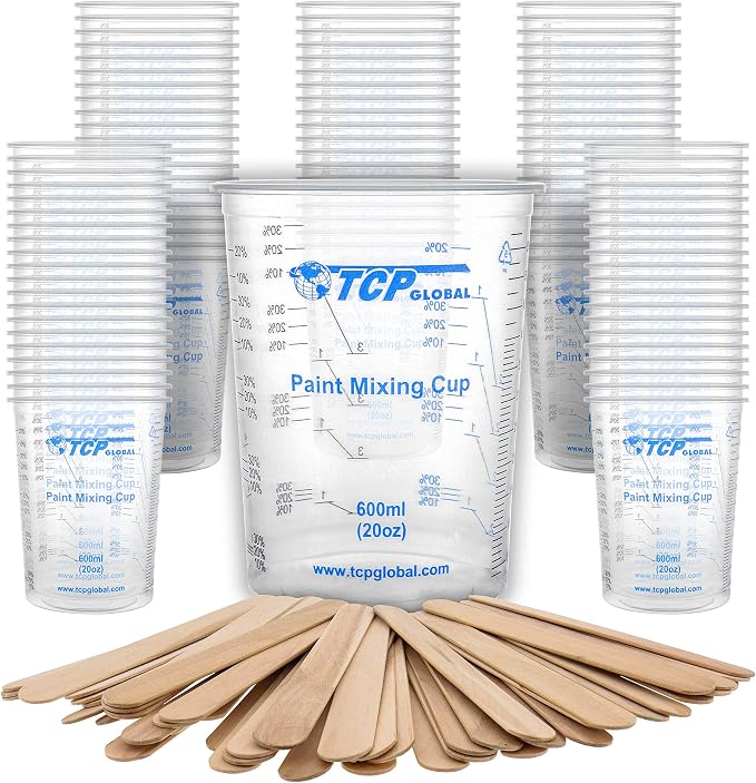 TCP Global 20 oz. Graduated Plastic Mixing Cups by TCPGlobal