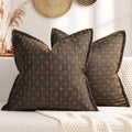 ZWJD Pillow Covers 18x18 Set of 2 Soft Polyester Textured Pillow Covers by ZWJD