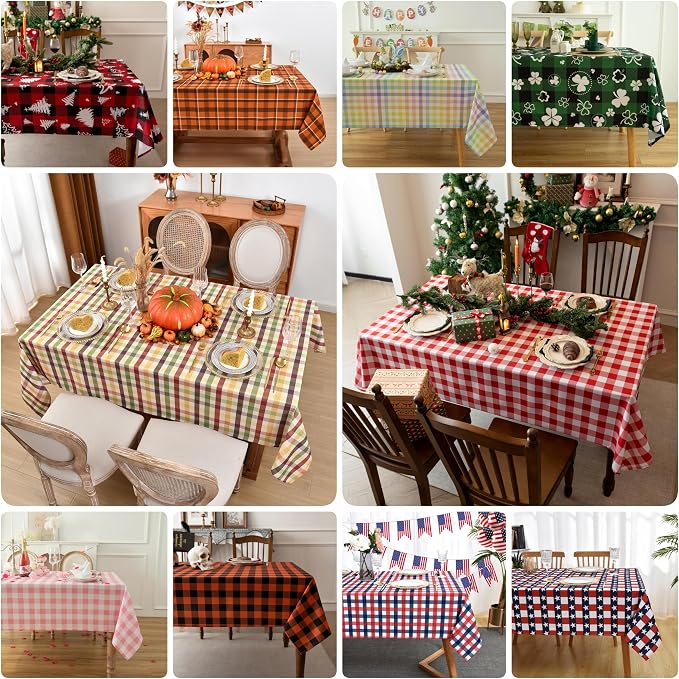 Classic Gingham Buffalo Tablecloth Fabric - Image 4