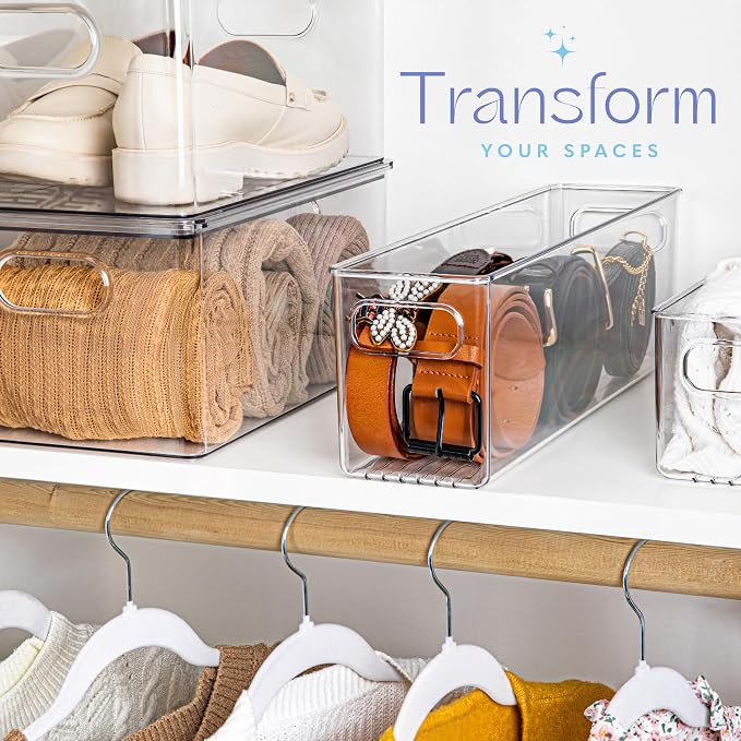 Plastic Food Storage 2 Pack Clear Container Bin - Image 5