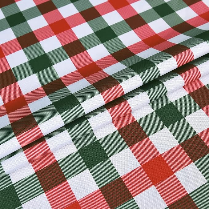 Classic Gingham Buffalo Xmas Tablecloth Fabric - Image 8