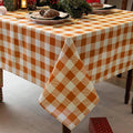 Classic Gingham Plaid Tablecloth Fabric by Essifunia