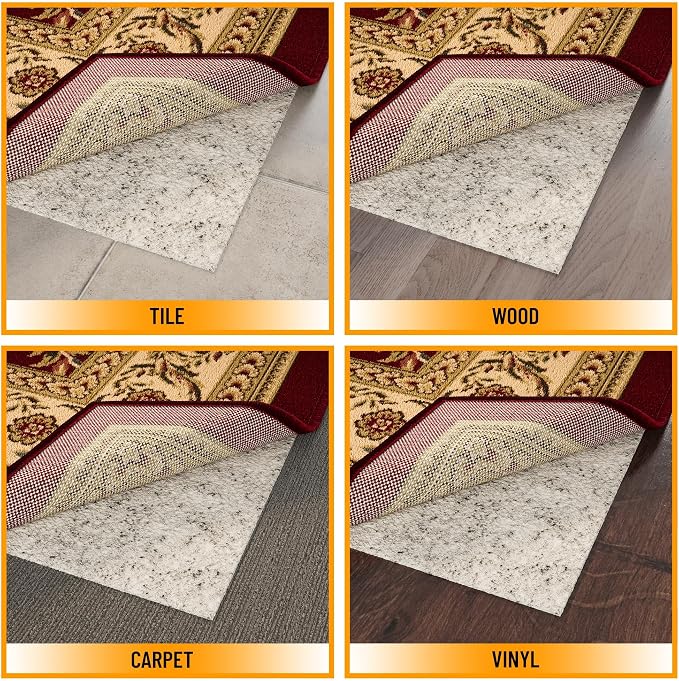 Ottomanson 2'7" x 8' Non-Slip Rug Pad Gripper 1/12 Inch Ultra Thin Dual Surface - Image 4