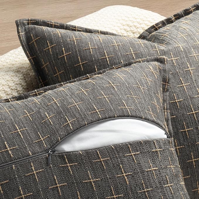 ZWJD 12x20 Pillow Covers Set of 2 Soft Polyester Textured Pillow Covers - Image 3