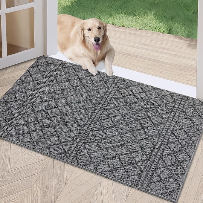 REFETONE Indoor Doormat, Front Back Door Mat 36"x59" Absorbent Rubber Backing by Refetone