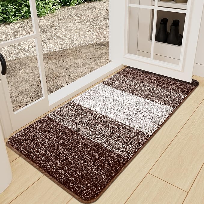 Kitinjoy Indoor Outdoor Door Mat, 59x24 Non-Slip Absorbent Dirt Trapper by Kitinjoy