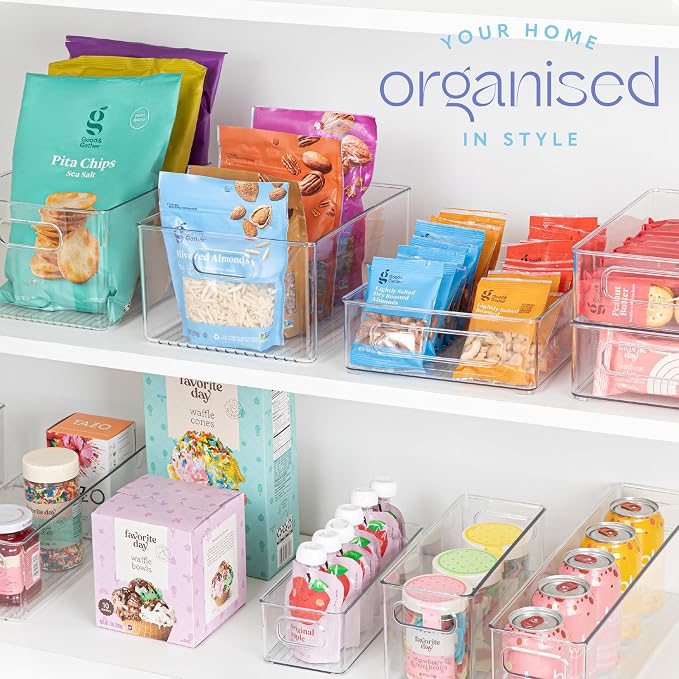 Plastic Food Storage 6 Pack Clear Container Bin - Image 7