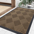 Smiry Front Door Mat Outside Entrance, Heavy Duty Outdoor Indoor Natural Rubber by Smiry
