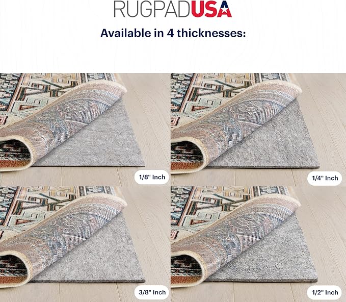 RUGPADUSA - Dual Surface - 7'6" x 9'6" - 3/8" Thick - Felt + Rubber - Enhanced - Image 4