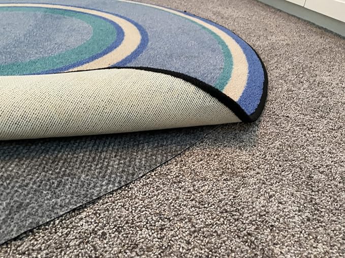 Hold-a-Rug Plush 6' Round Nonskid, Nonslip Rug Pad, Reversible Gripper by Hold-a-Rug