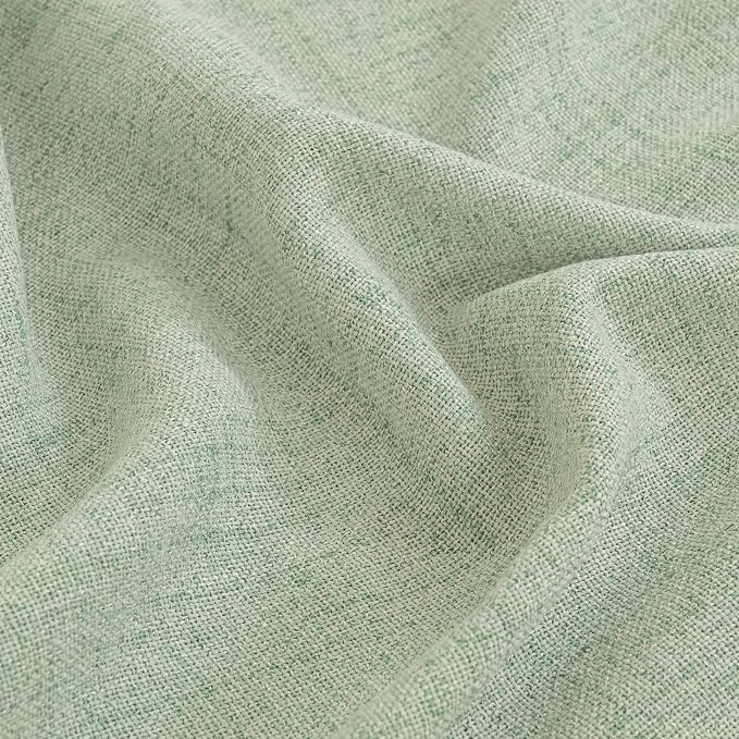 YoungsTex Sage Green Linen Curtains 63 Inch Length - Image 9