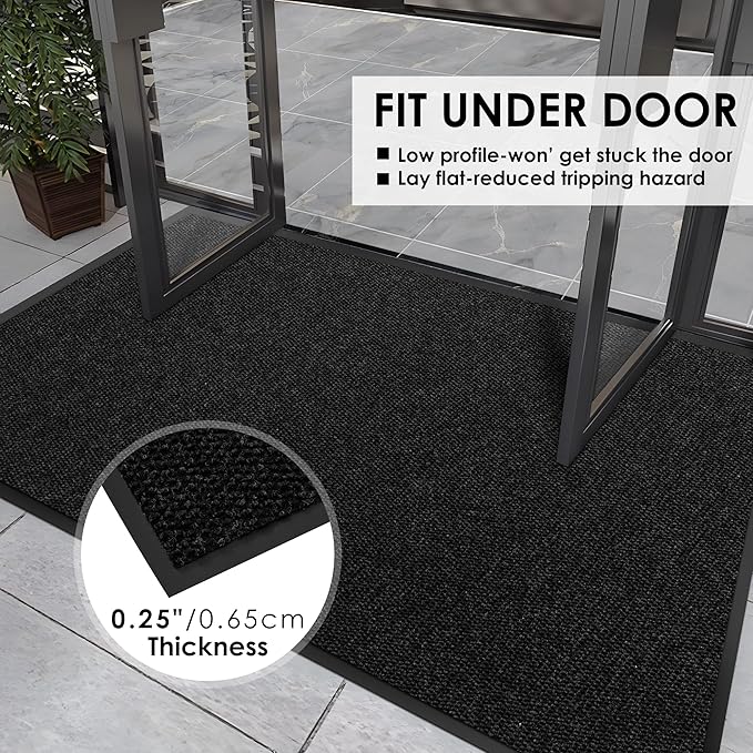 2′ x 63′ Front Door Mat Indoor Outdoor Entrance, Commercial Floor Mat Heavy - Image 4