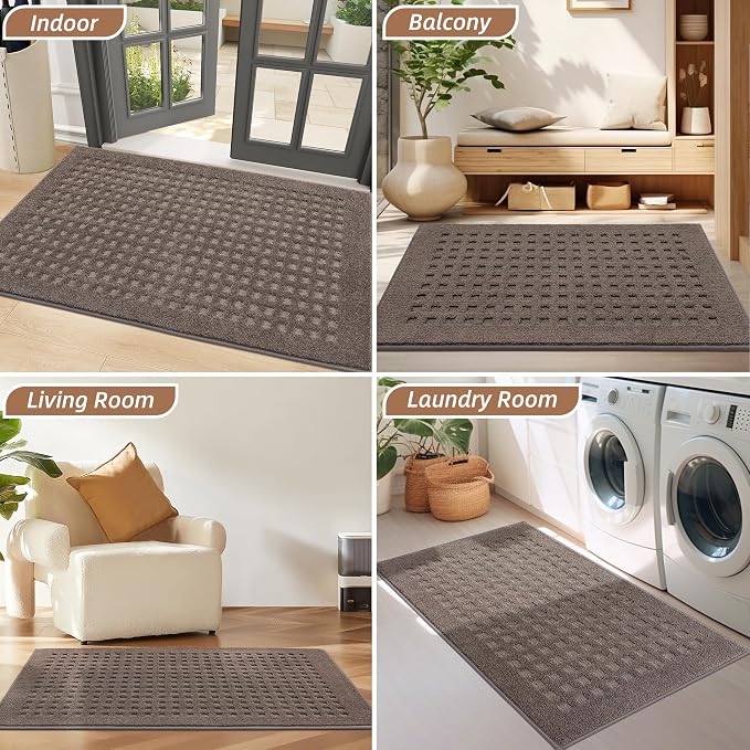 BEQHAUSE Waffle Door Mats Indoor 24"x36", Dog Mat - Image 8