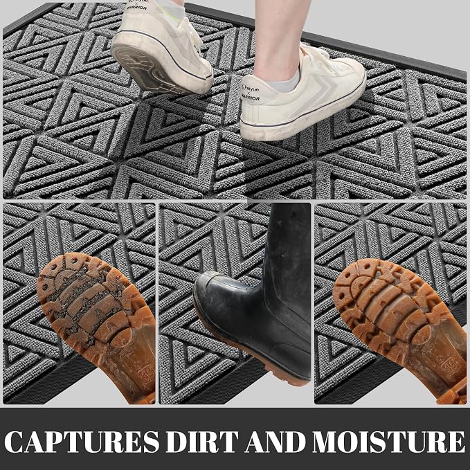 Yimobra Large Door Mat 47x32, All-Weather Waterproof Non-Slip Welcome Matt - Image 6