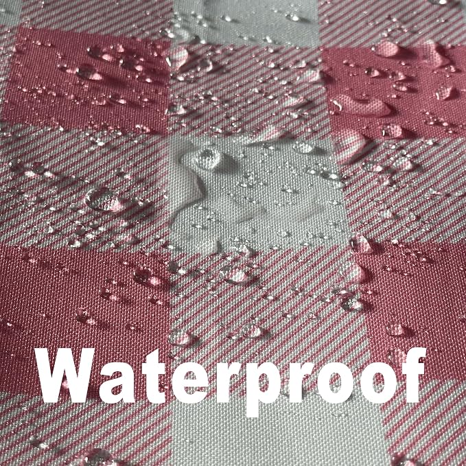 Waterproof Checkered Tablecloth Runner Fabric - Image 2