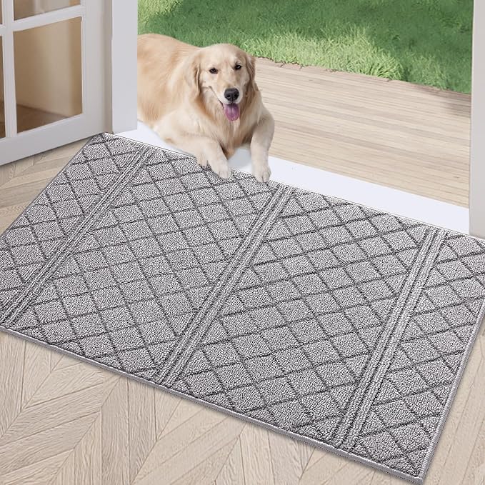 REFETONE Indoor Doormat, Front Back Door Mat 36"x59" Absorbent Rubber Backing by Refetone